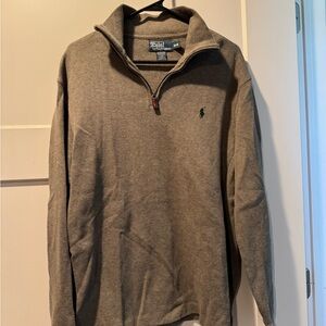 Ralph Lauren Men's Zip-Up Gray Sweater